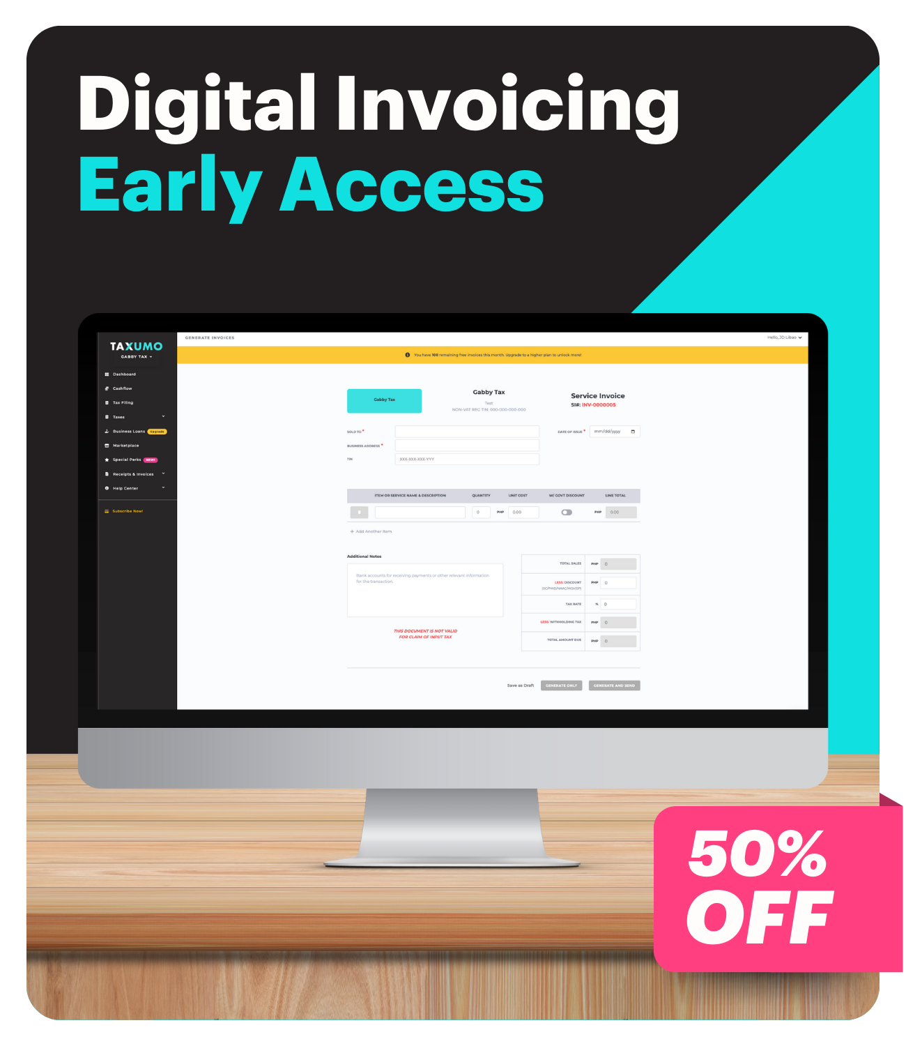 2025 Year-End Flash Sale: Secure Taxumo e-Invoicing for ₱2,500 – Limited Slots Left!