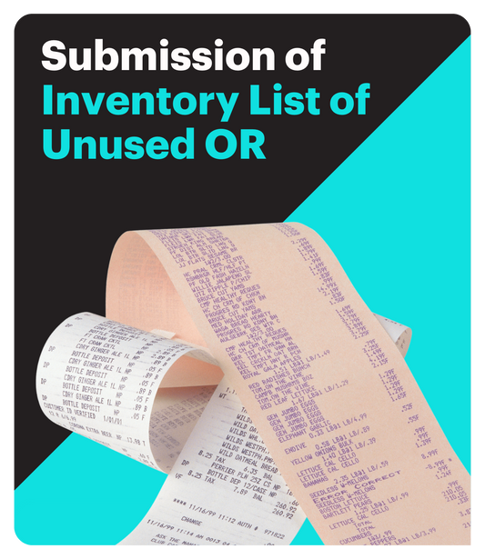 Submission of Inventory List of Unused ORs