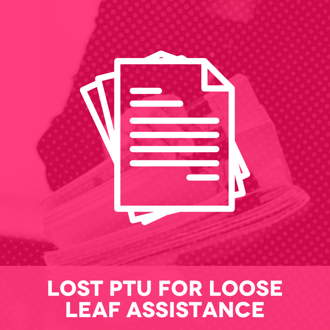 Loose-Leaf Books PTU Replacement – Taxumo Partner Services
