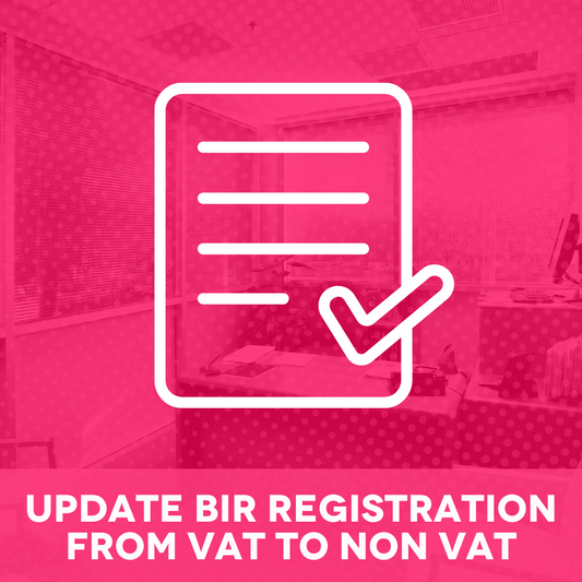 Update of BIR Registration from VAT to Non VAT